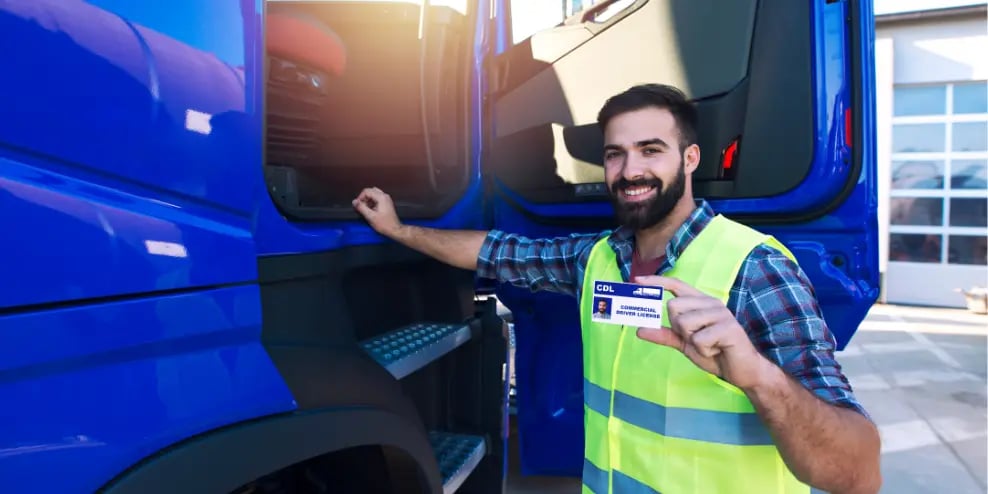 Driver holding CDL